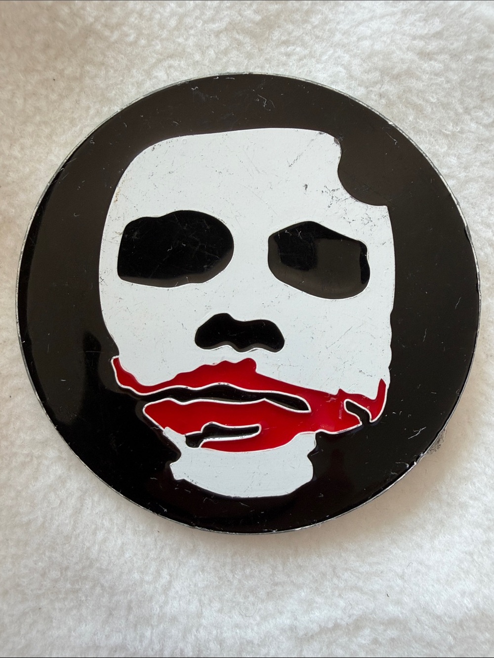 Vintage DC Comics The Joker Enamel Belt Buckle Heath Ledger